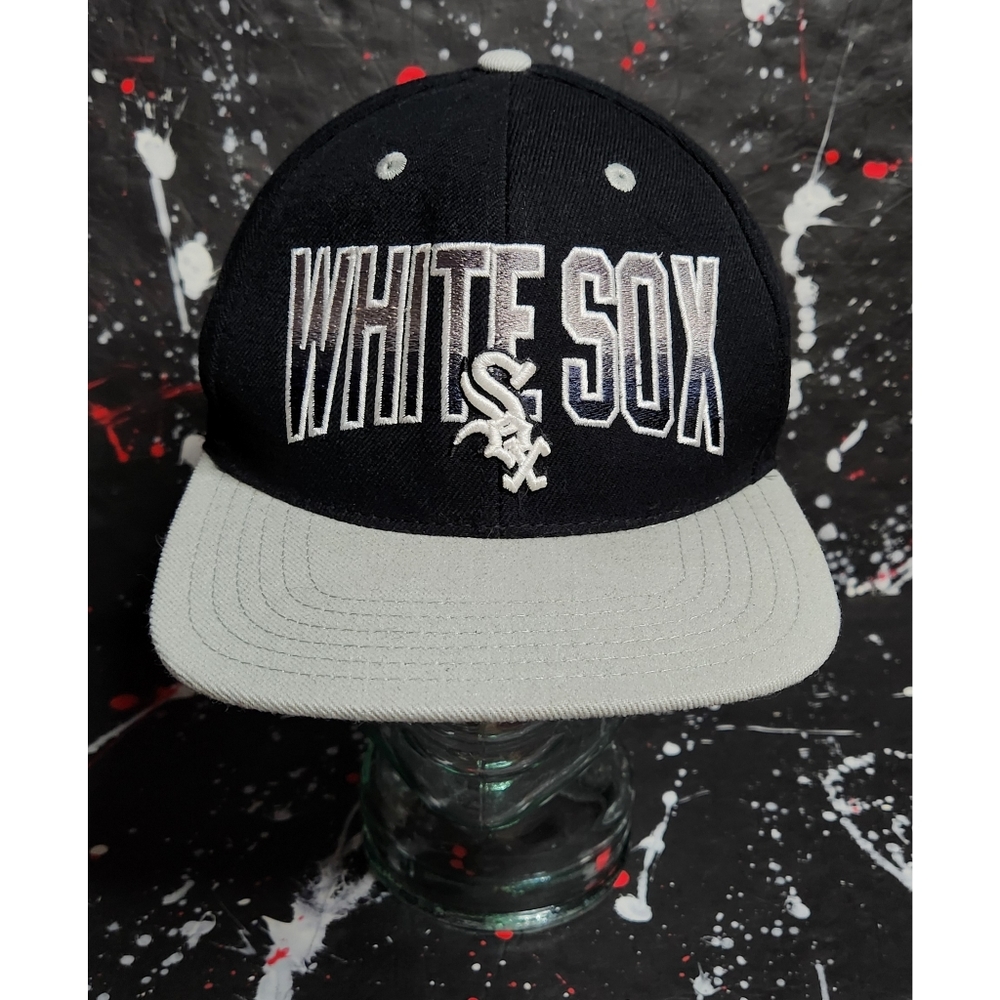 Vintage 90s Chicago White Sox men's MLB spell-out embroidered baseball cap RARE - Picture 2 of 12